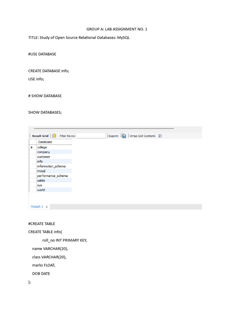 MySQL Open Source Database Tutorial | PDF