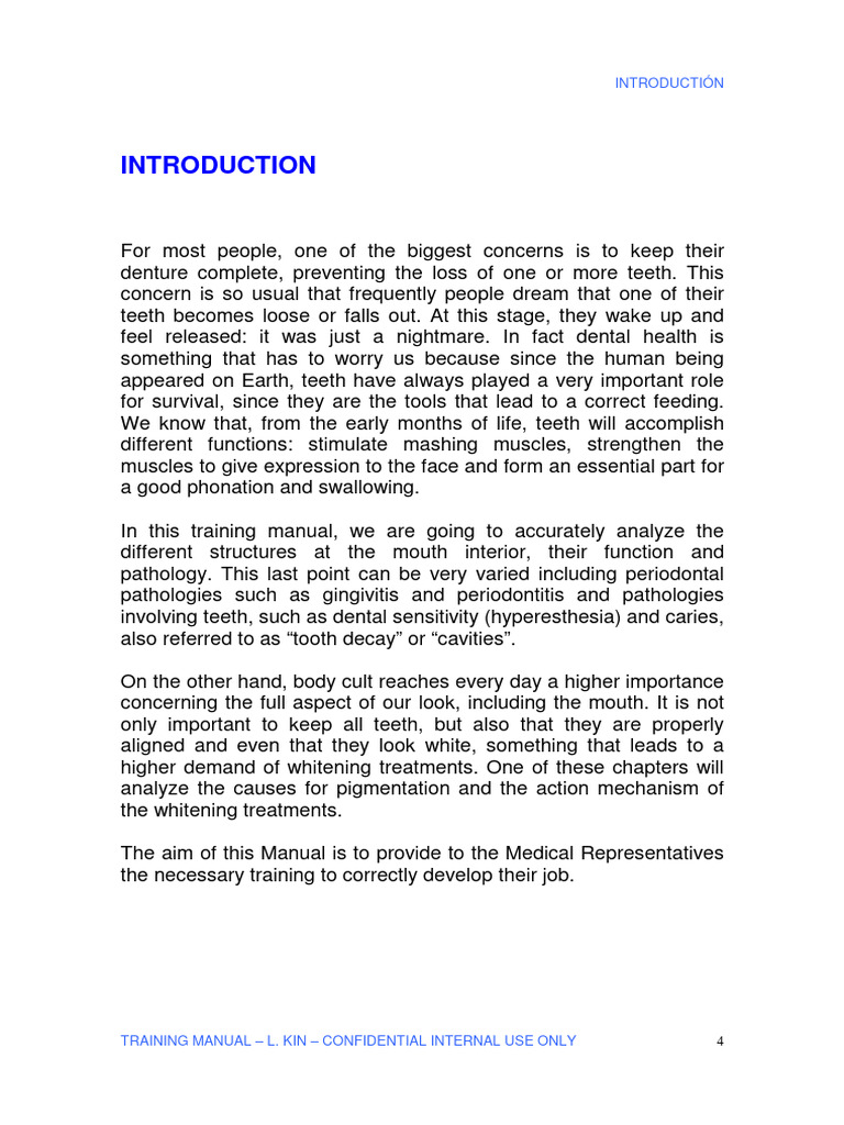 Dental Health Training Manual | PDF