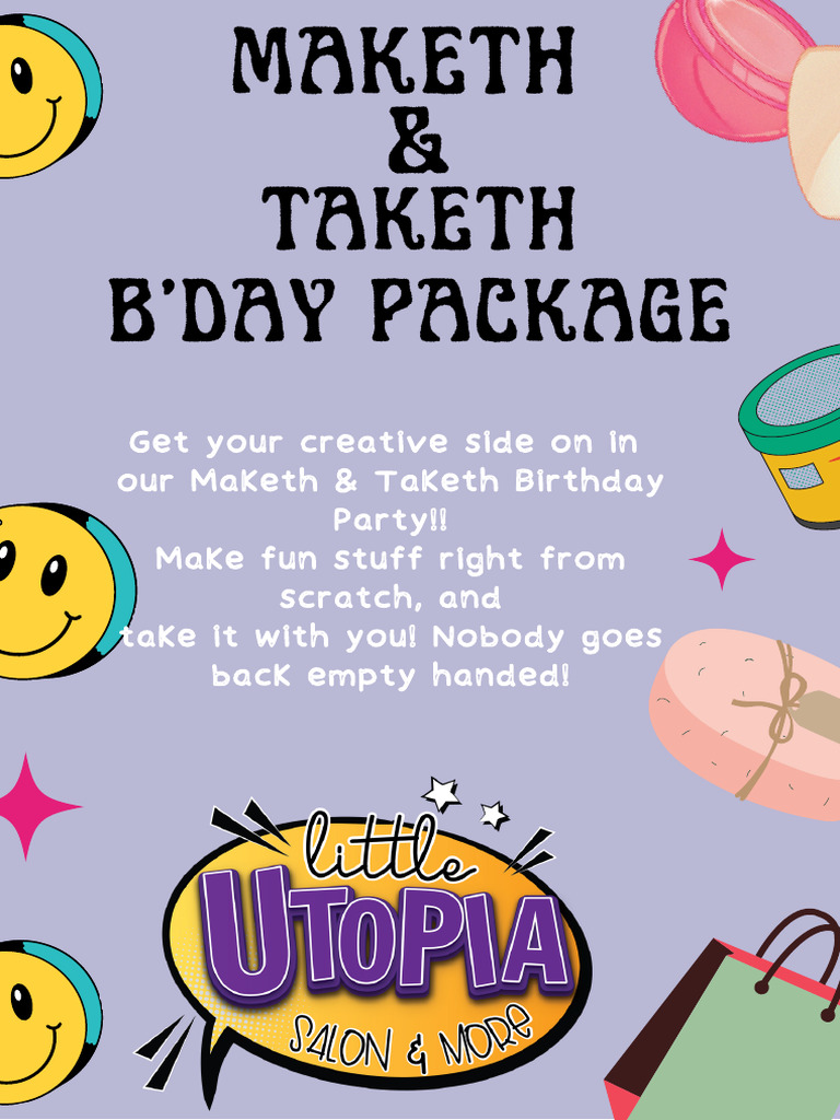 Maketh & Taketh Birthday Party Package | PDF
