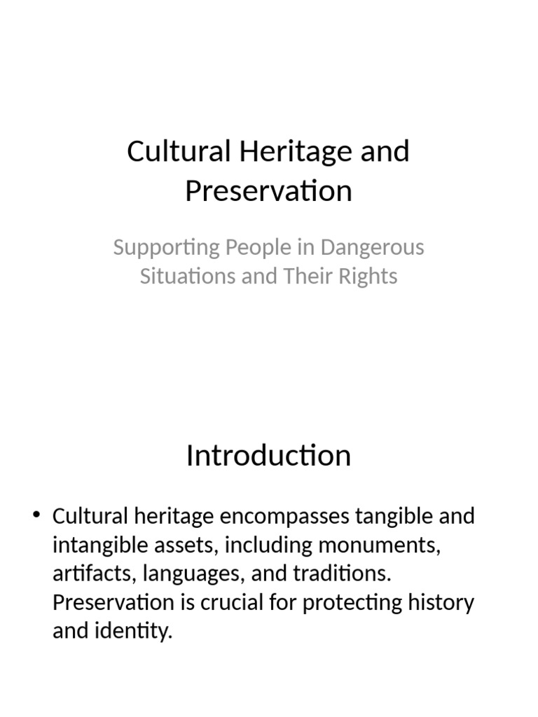 Cultural Heritage: Protecting Rights | PDF | Travel