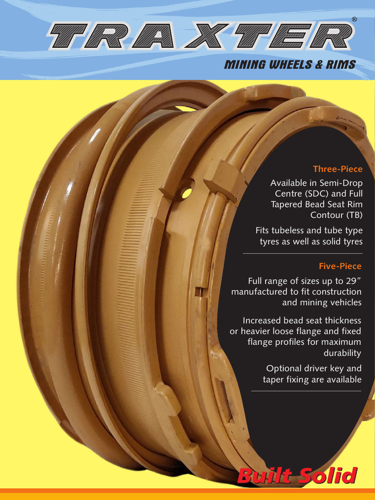 Mining Wheels and Rims Specifications | PDF | Automotive Technologies ...