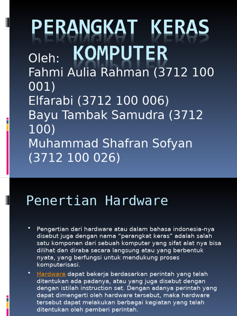 Hardware | PDF