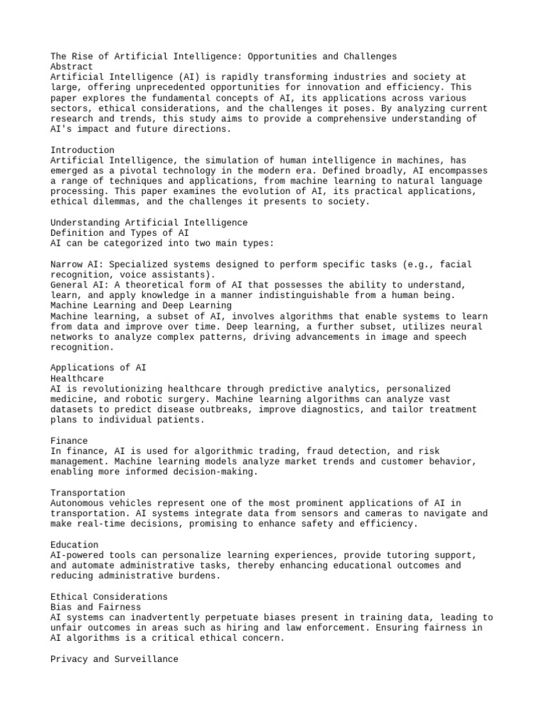 AI's Impact on Society and Ethics | PDF | Artificial Intelligence ...