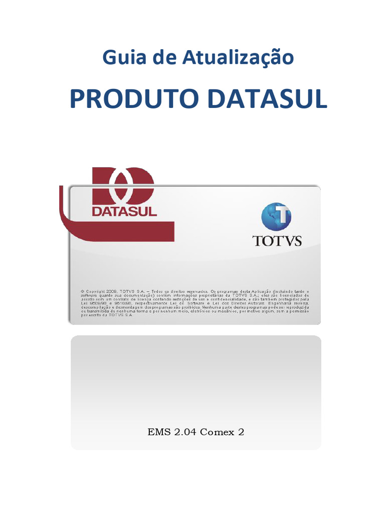 Upgrade do Datasul 11: Guia Completo | PDF | Bancos de dados ...
