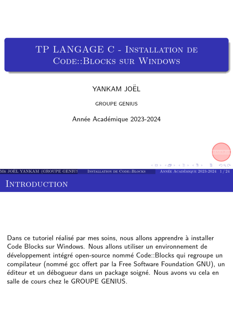 Installer Code::Blocks sur Windows | PDF | Code source | Informatique