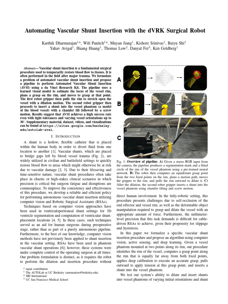 Automated Vascular Shunt Insertion | PDF | Image Segmentation