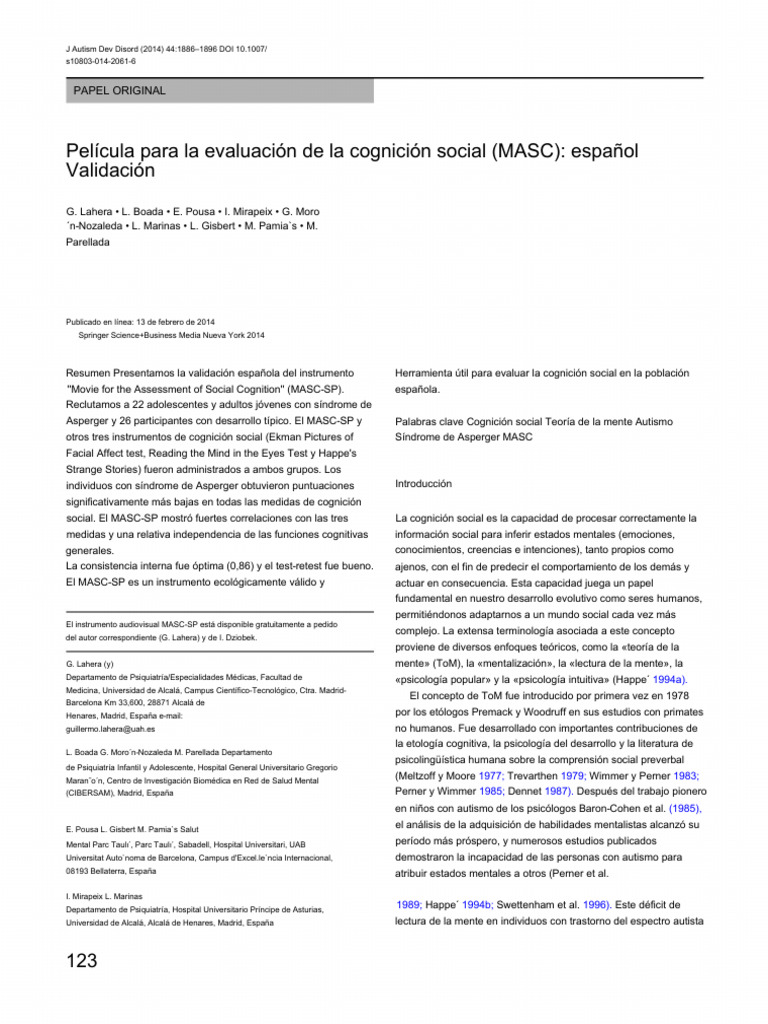 EBSCO FullText 2024 10 03 | PDF | Síndrome de Asperger | Las emociones