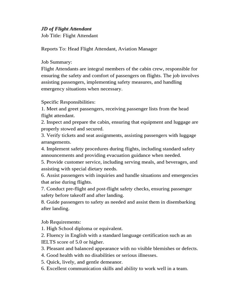Flight Attendant Career Guide | PDF | Career & Growth