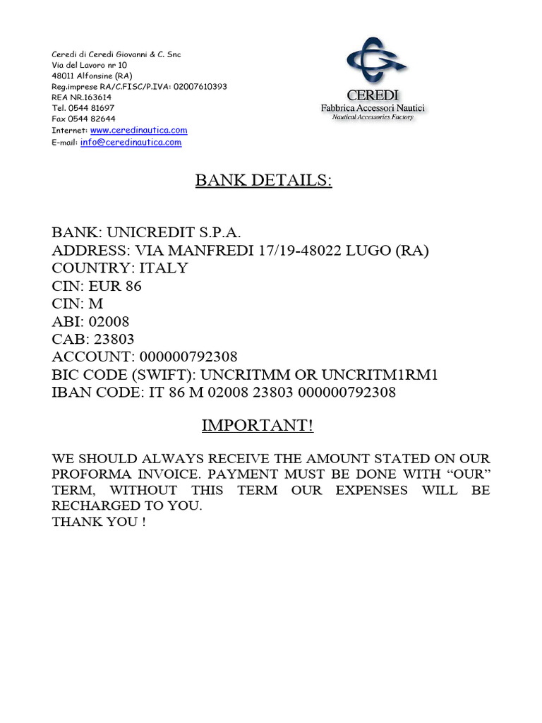 Unicredit Details | PDF | Law