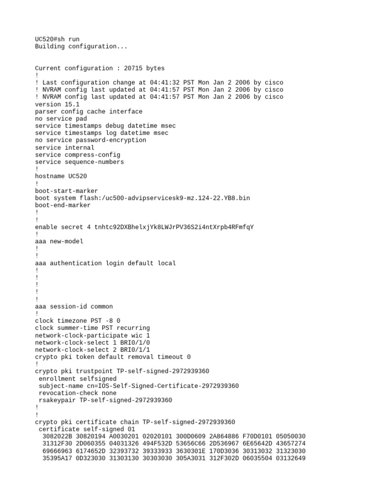 Configuration CME UC540 | PDF | Internet Protocols | Session Initiation  Protocol