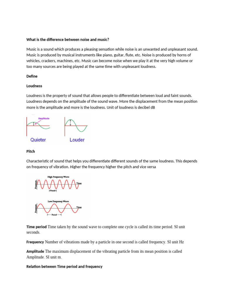 Extra Questions Sound - TAB | PDF