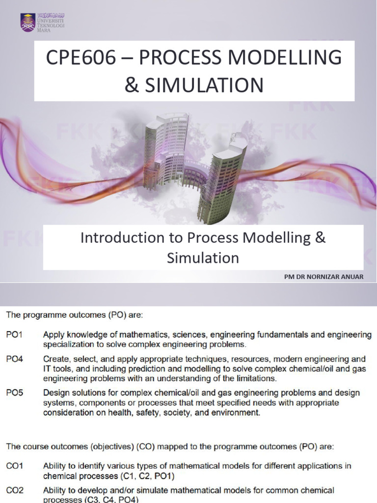 CPE606: Process Modelling Overview | PDF | Mathematical Model ...
