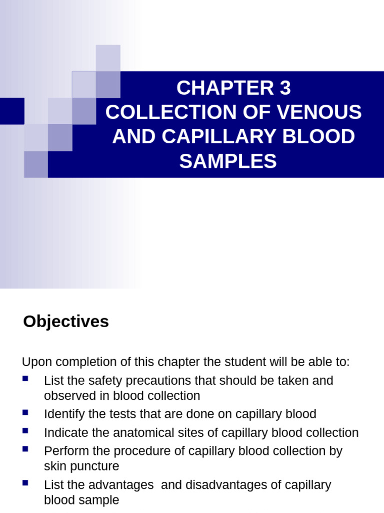 Venous and Capillary Blood Collection Guide | PDF | Vein | Coagulation