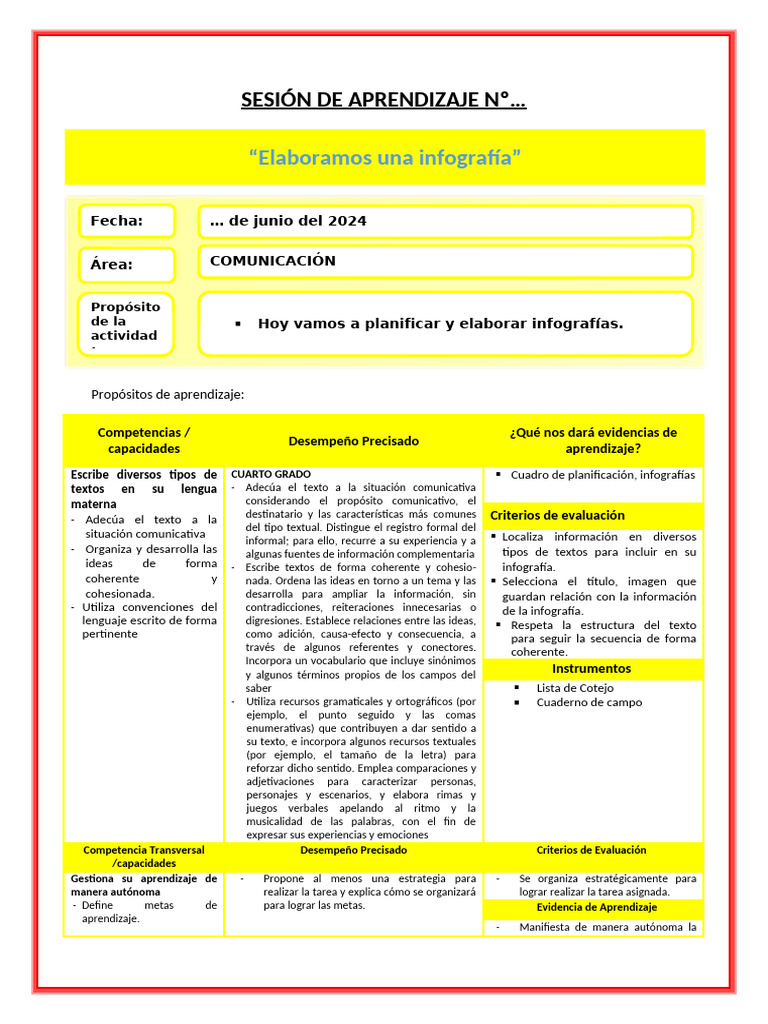 05 de Junio - Comunicacion - Cuarto Grado | PDF | Infografia | Aprendizaje