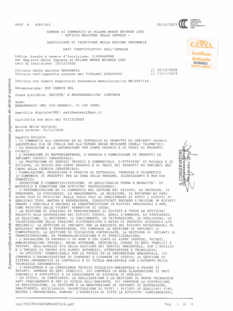 CCIAA | PDF