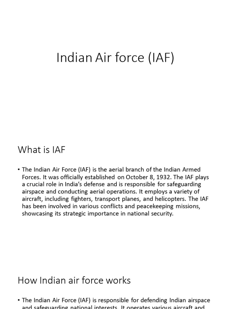 Indian air force PPT | PDF | Aviation | Military Aviation