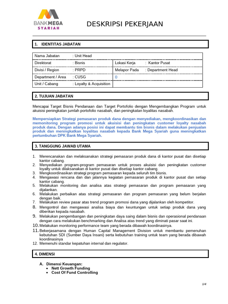 Strategi Pemasaran Unit Head Bank Syariah | PDF | Bisnis
