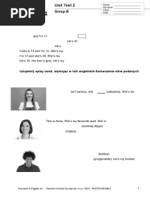 Isucceed A1 Tests Unit 2 Test Group B