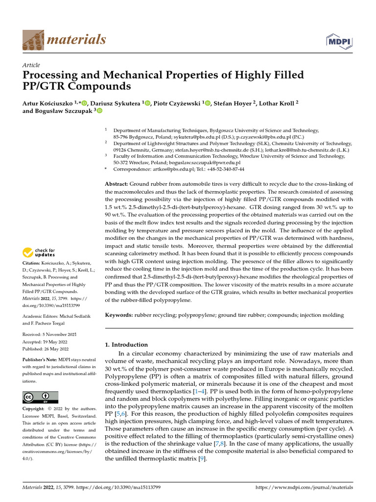 Materials 15 03799 v2 | PDF | Composite Material | Strength Of Materials