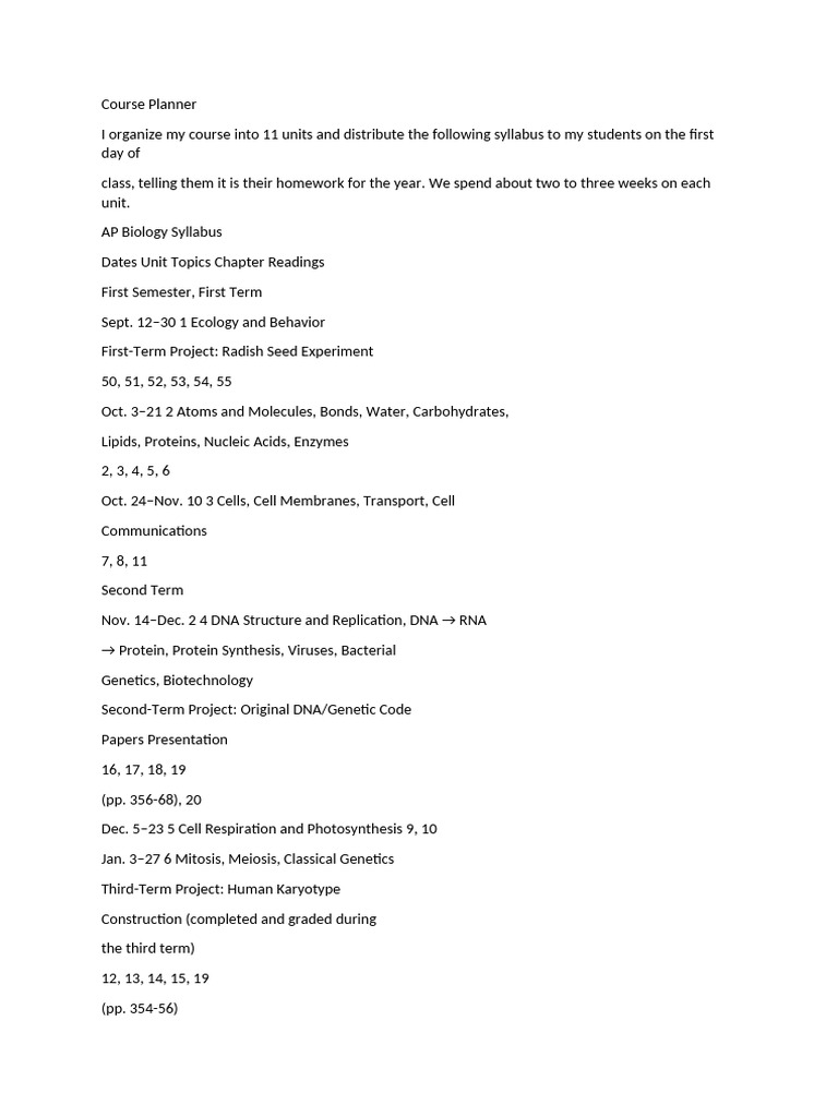 Course planner pdf cell biology dna