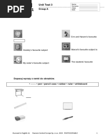Isucceed A1 Tests Unit 3 Test Group A