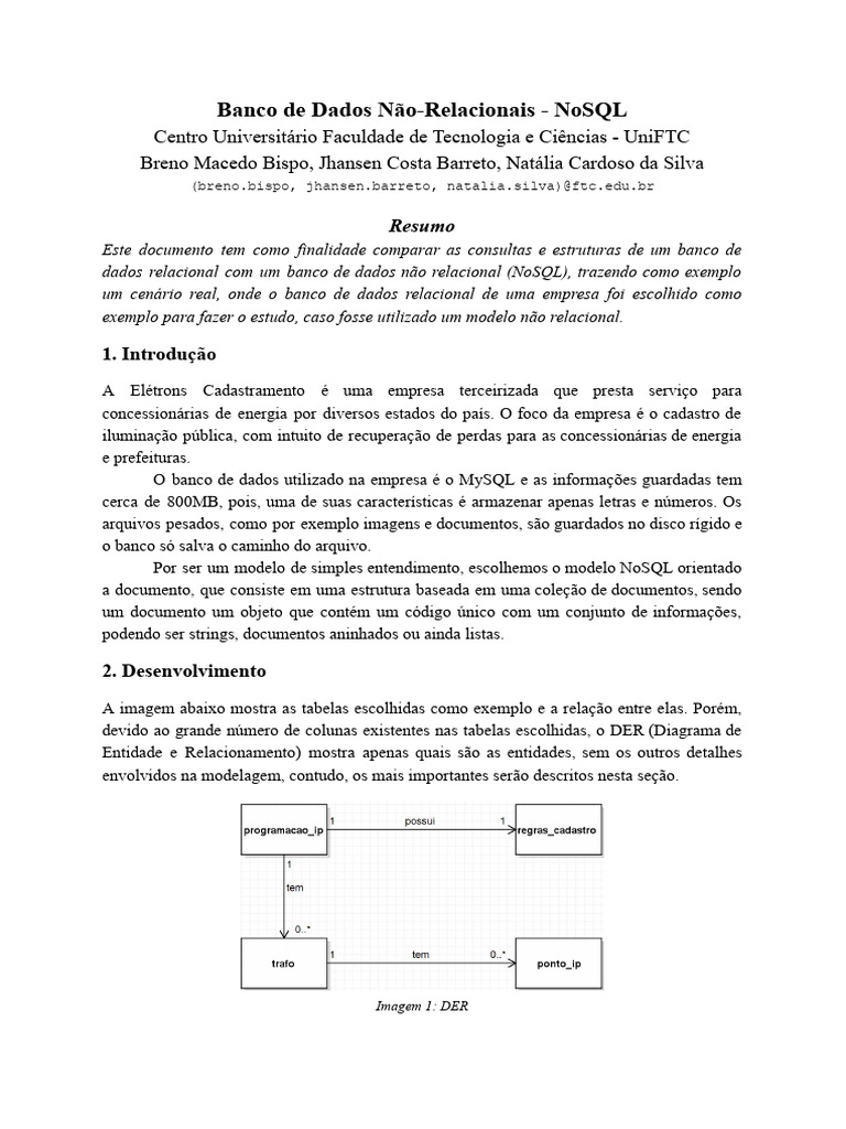 Comparação: Relacional vs. NoSQL | PDF | Bancos de dados | No SQL