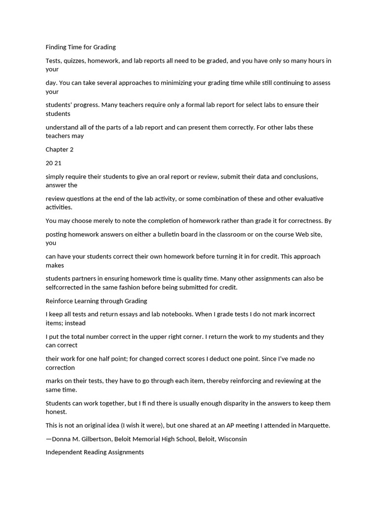 Finding time for grading pdf homework cognition