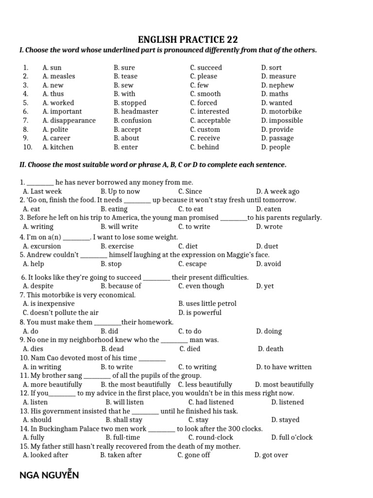 đề 22 | PDF | Willow | Aspirin