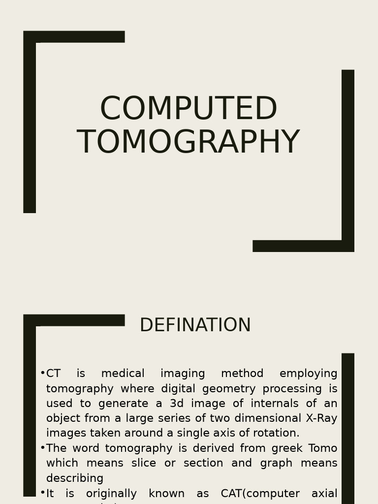 Computed Tomography Basics Pdf Ct Scan X Ray