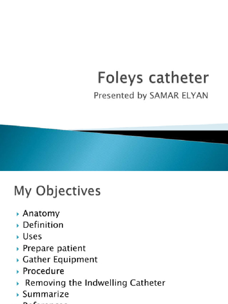 Foley's Catheter Physiology | PDF