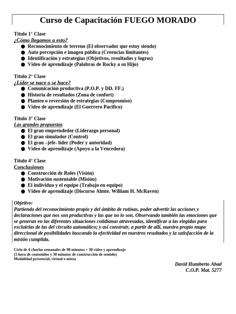 Curso de Capacitación | PDF | Crecimiento personal y profesional ...