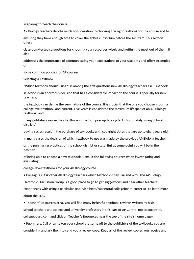 Preparing To Teach The Course Pdf Textbook Teachers