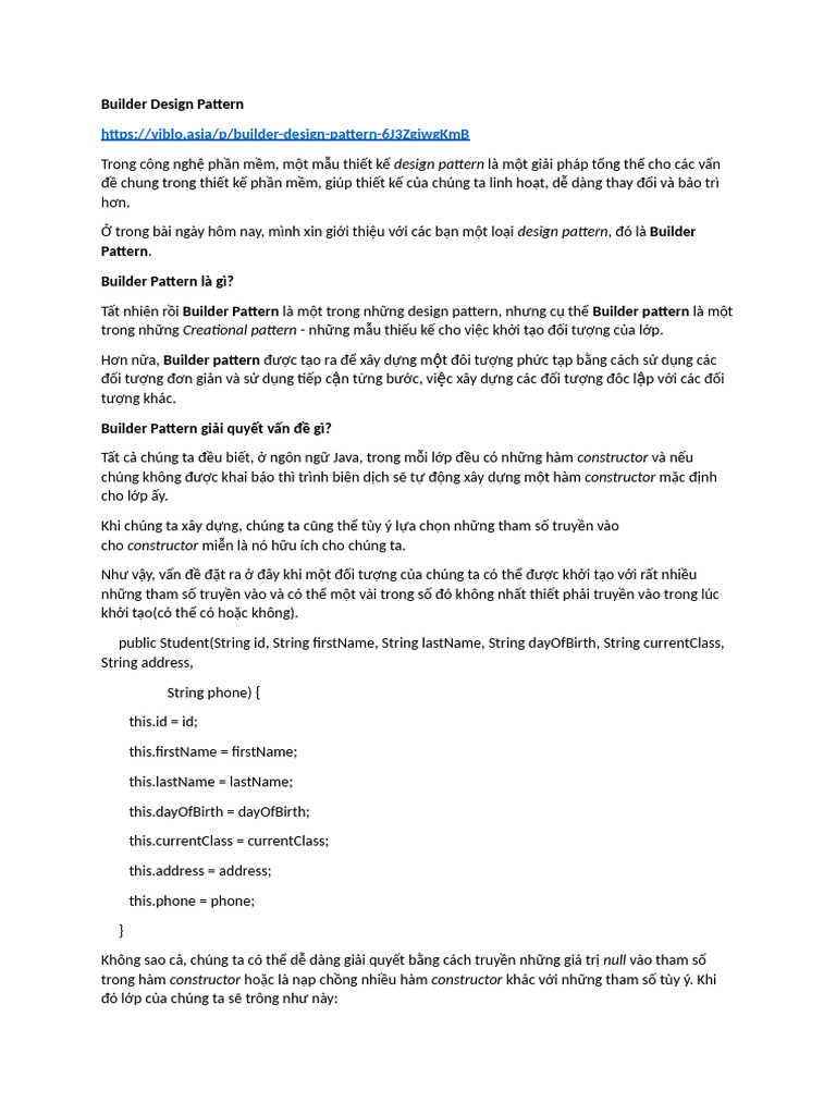Builder Design Pattern 2 | PDF