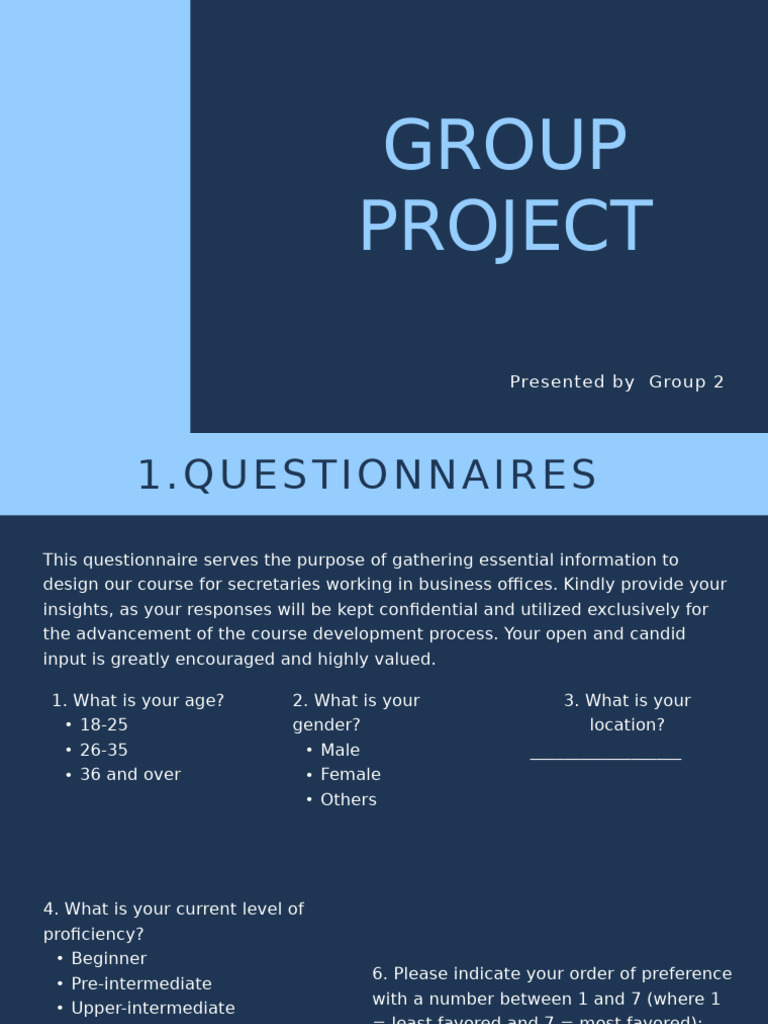 Group 2 - Course Development - 070923 | PDF | Survey Methodology ...