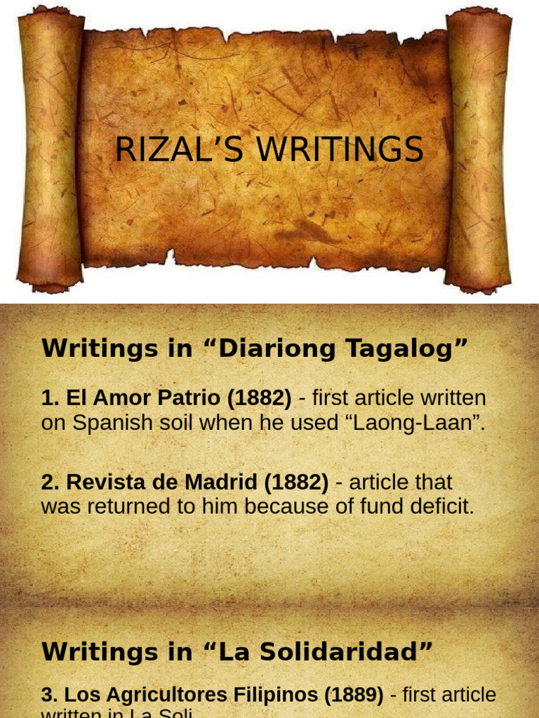 Rizal's Key Writings and Poems | PDF | Philippines
