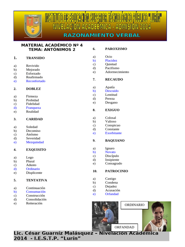 Mat 4 Razonam Verbal | PDF