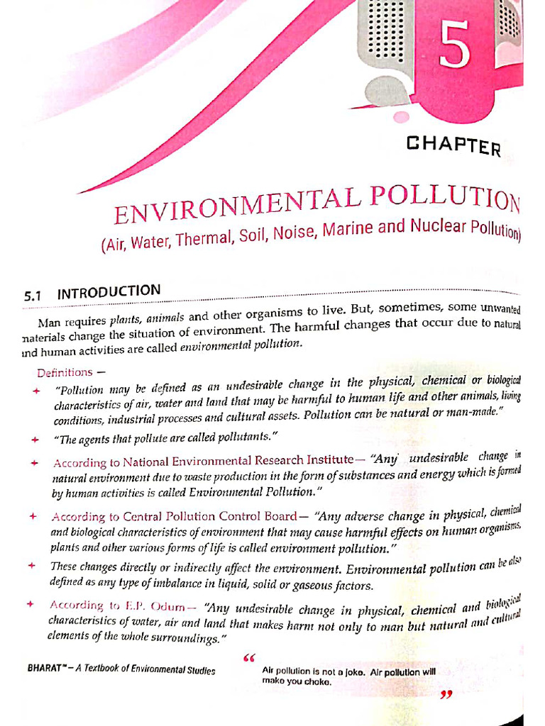 CH 5 Environmental Pollution | PDF