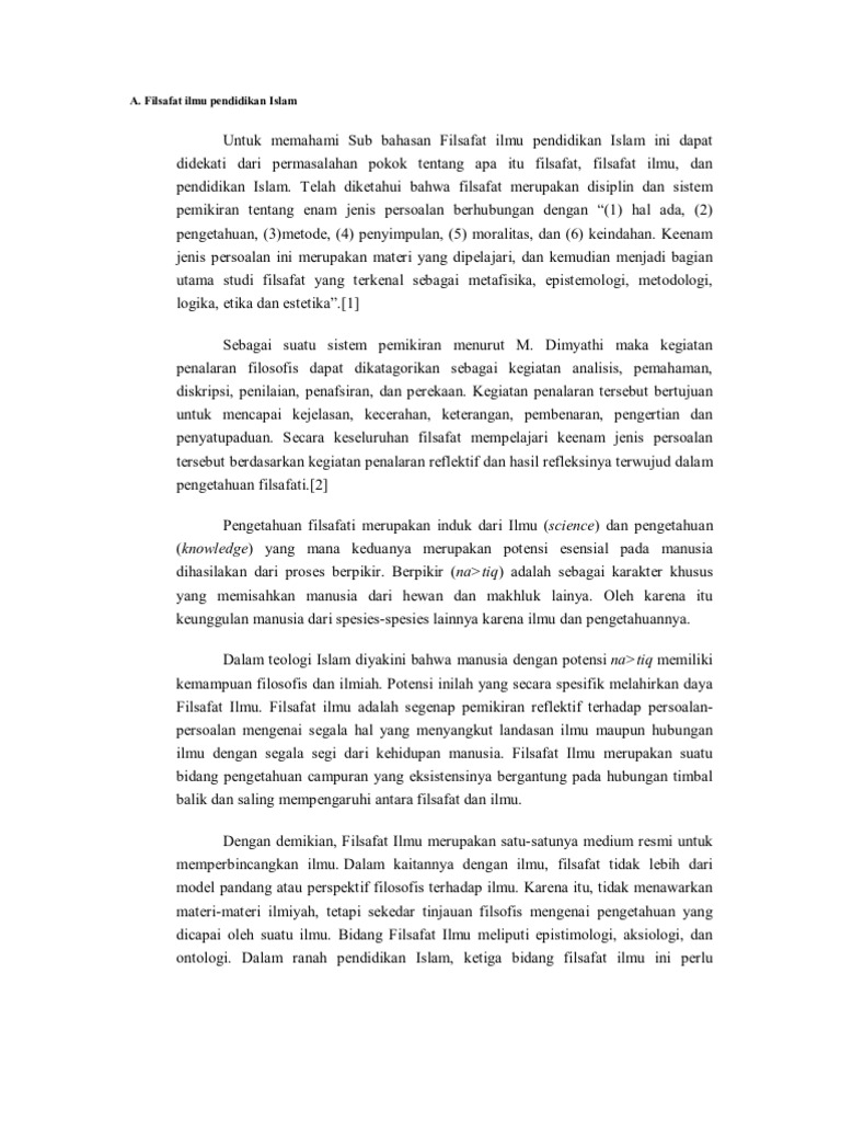 Perspektif Ontologi Epistemologi Dan Aksiologi Dlm Pendidikn Islam