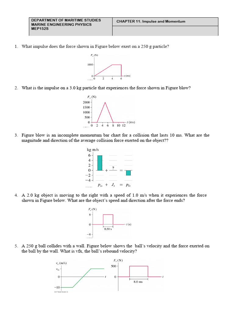 Impulse and Momentum in Collisions | PDF | Force | Rocket