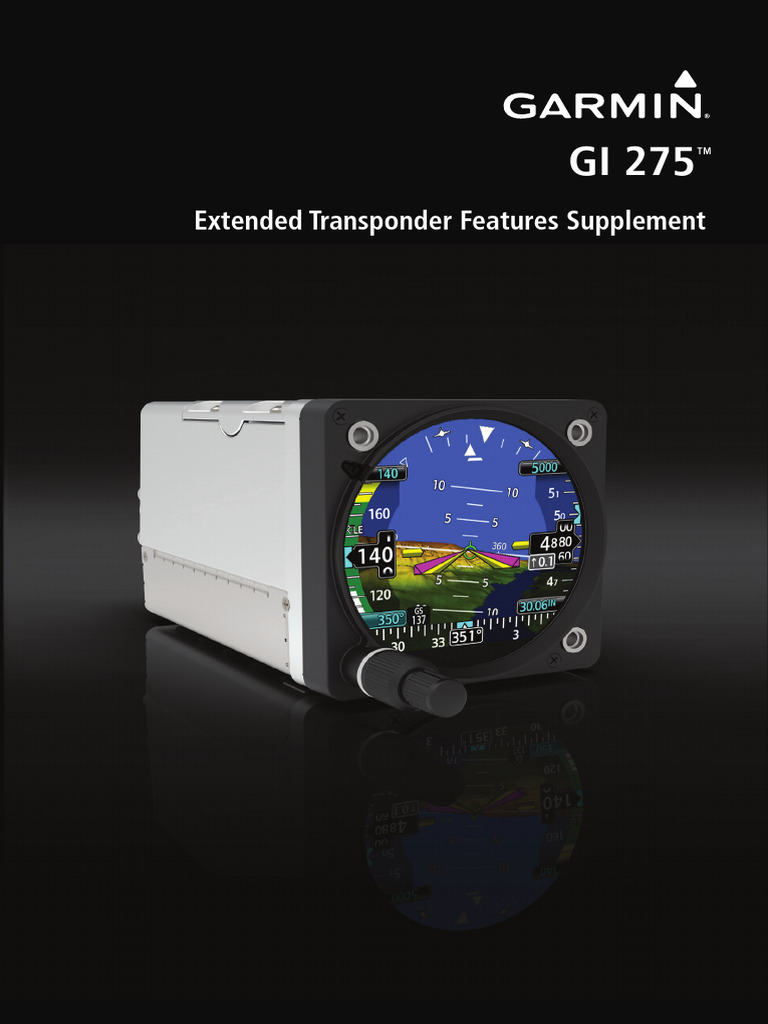 Garmin GI 275 Transponder Features Guide | PDF | Transponder ...
