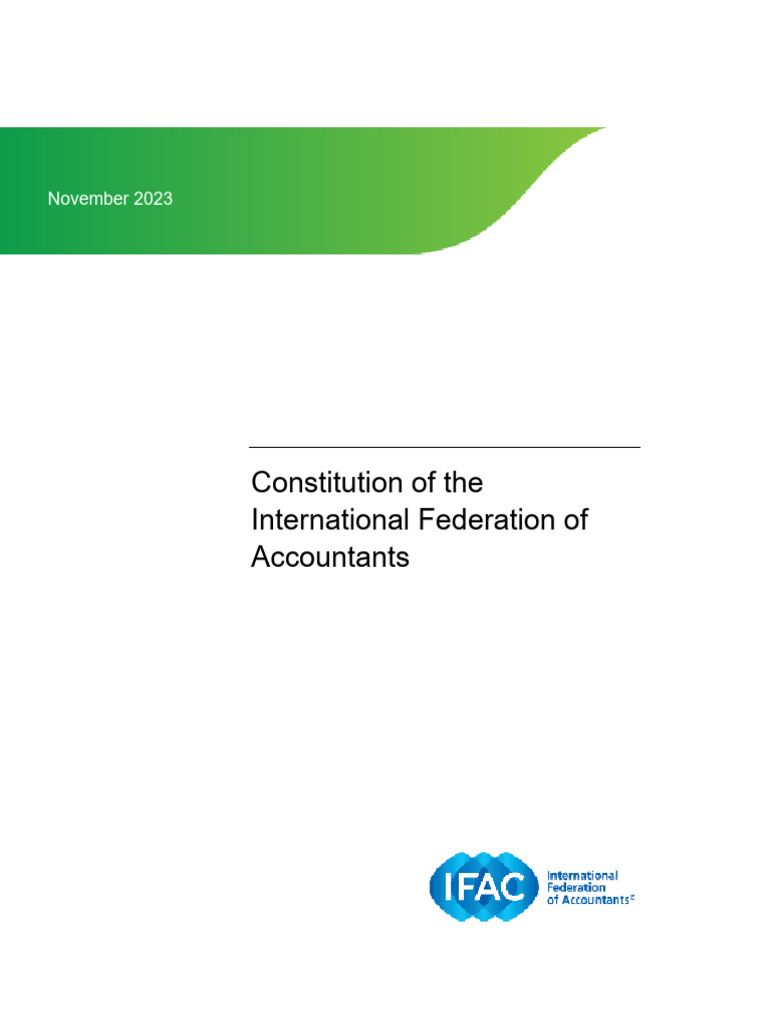 IFAC Constitution November 2023 | PDF | Indemnity | Proxy Voting