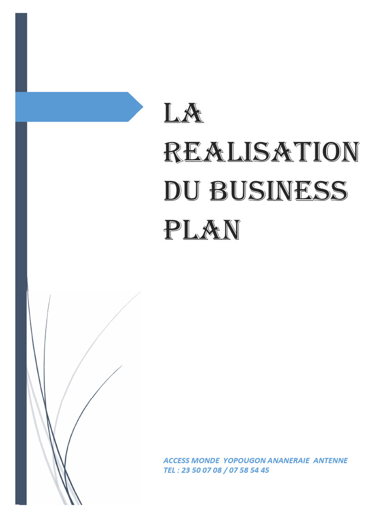 Réalisation d'un Business Plan Étape par Étape | PDF | Plan d'affaires ...