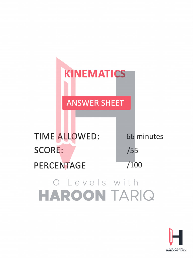 Kinematics mcqs ms pdf