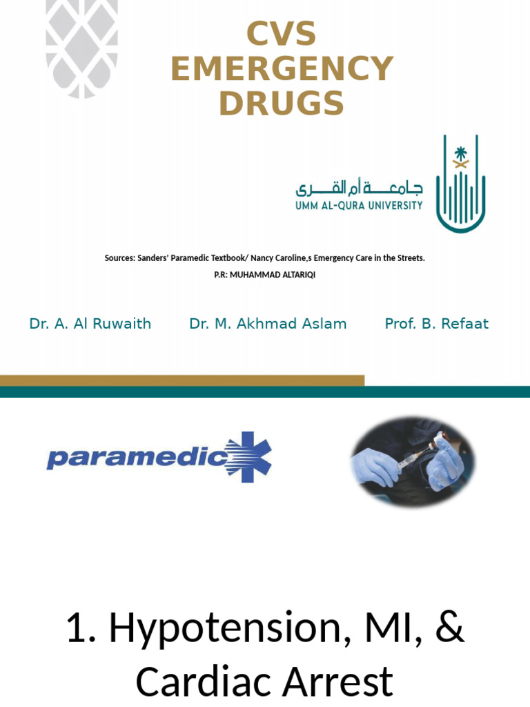 Part 2-CVS Emergency Drugs-1446 | PDF | Shock (Circulatory ...