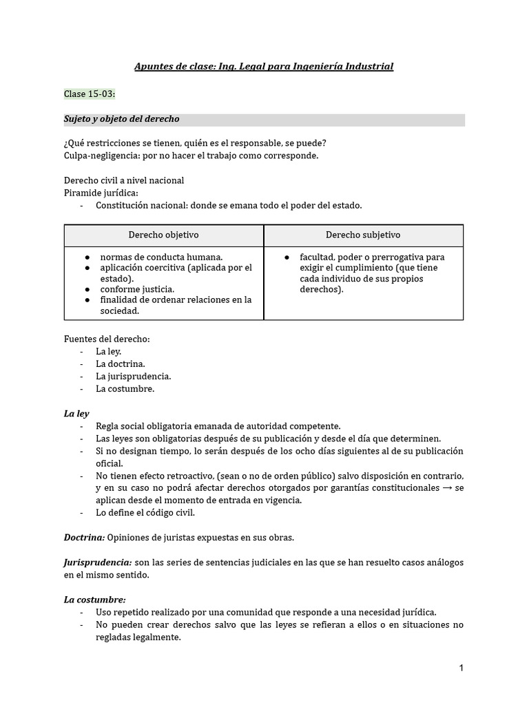 Apuntes de Clase - Legal Sofi | PDF | Caso de ley | Ciencias Políticas