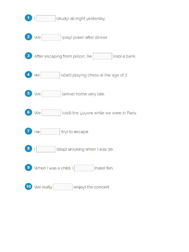 Home Work Past Simple | PDF