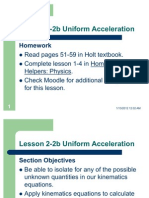 Lesson 2-2b Uniform Acceleration (1)