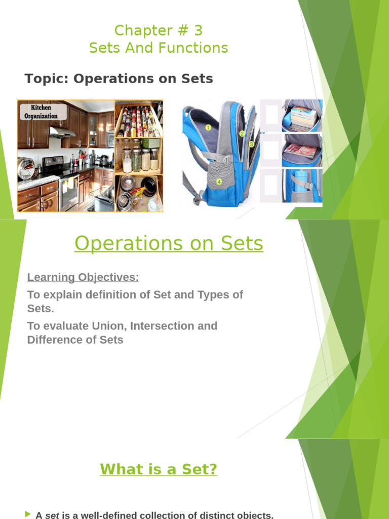 Operations on Sets Explained | PDF | Language Arts & Discipline | Home ...