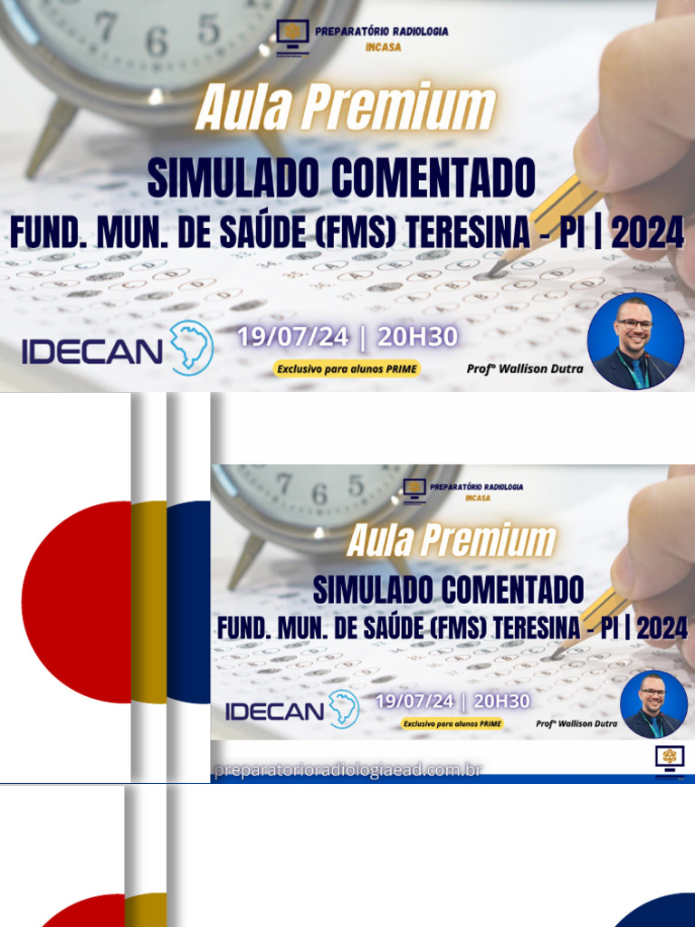 Slide Aula - Simulado Fundação Municipal de Saúde (FMS) Teresina - PI ...