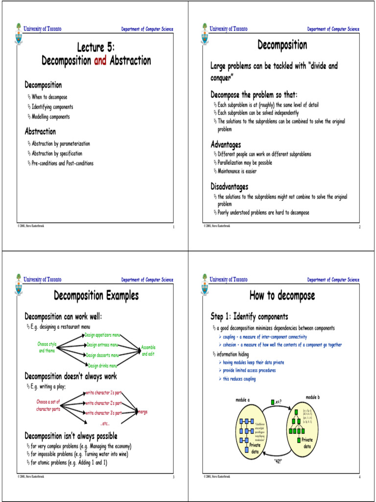 Decomposition and Abstraction in Software | PDF | Abstraction | Menu